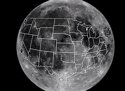 Image result for Moon Size Comparison to USA