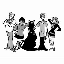 Image result for Scooby Doo Logo Black and White