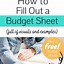 Image result for Budget Planner Sheet