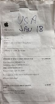 Image result for iPhone 17 Receipt
