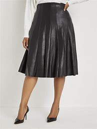 Image result for Pleather Pleated Maxi Skirt