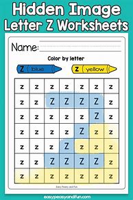 Image result for Letter Z Puzzle Worksheet