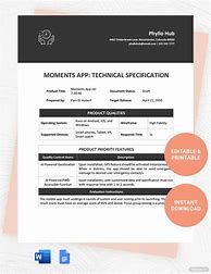 Image result for Technical Specification Document