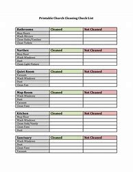 Image result for Church Cleaning Checklist Printable