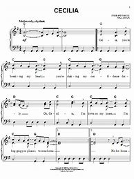 Image result for Cecilia Song Sheet Music