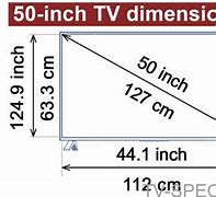 Image result for 50 Inch TV Dimensions