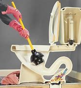 Image result for Unclogging Toilet