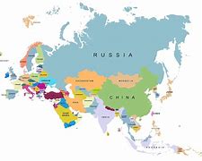 Image result for Map of Eurasia with Countries Labeled
