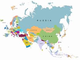 Image result for Political Map of Europe and Asia