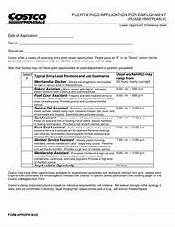 Image result for Costco Application Form Job Description