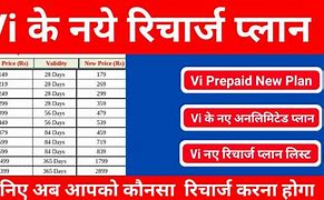 Image result for Vi Prepaid Plans HD Photo New Plans