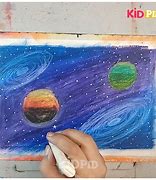 Image result for Oil Pastel Galaxy Drawing in Boy