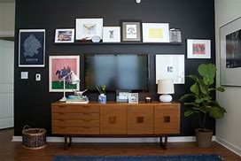 Image result for Decorating around Wall Mounted TV
