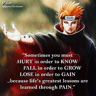 Image result for Anime Pain Quotes