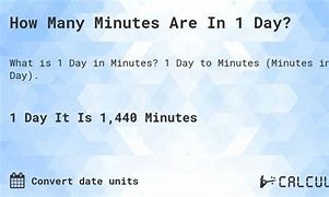 Image result for How Many Minutes in a Day