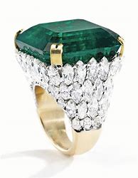 Image result for 18K Gold Emerald Ring