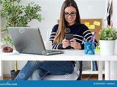 Image result for Woman Working On Her Phone