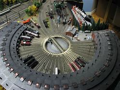 Image result for N Scale Roundhouse and Turntable