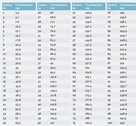 Image result for Free Printable Cm to Inches Chart