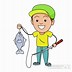 Image result for Lady Fishing Clip Art