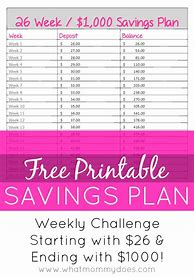 Image result for 1000 Savings Challenge Free Printable 30 Days