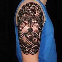 Image result for Norse Wolf Tattoo Designs