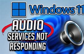 Image result for Audio Services Not Responding Windows 11