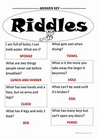 Image result for List of Riddles