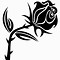 Image result for Black and White Rose Flower Clip Art