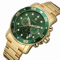 Image result for Watch Men Gold Green