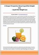 Image result for Liquid Diet for Weight Loss Results