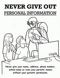 Image result for Internet Safety Coloring Pages