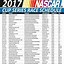 Image result for NASCAR Printable Schedule with TV and Times