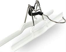 Image result for White Plastic Clamp Pants Hangers