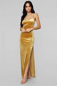 Image result for Yellow Velvet Dress