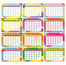 Image result for Kindergarten Blank Calendar Template