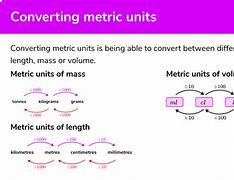 Image result for How to Do a Metric System Conversion