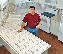 Image result for How to Cover Tile Countertop