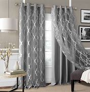Image result for White Geometric Print Blackout Curtains