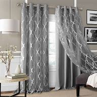 Image result for White Pattern Blackout Curtains