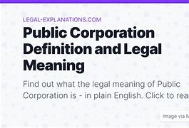 Image result for What Is Public Corporation