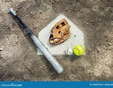 Image result for Baseball Bat and Ball On Home Plate