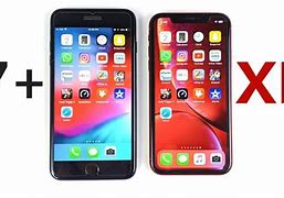 Image result for iPhone XR vs 7 Plus Side by Side