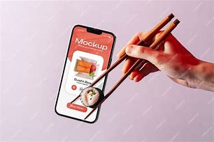 Image result for Mockup Phone Sushi