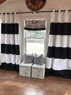 Image result for Black and White Stripe Drapery