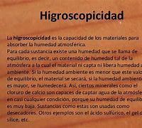 Image result for higroscopicidad