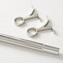 Image result for Polished Nickel Curtain Rod Clips