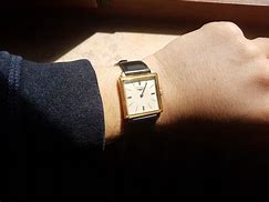 Image result for Longines Square Gold Watch