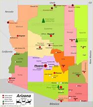 Image result for Arizona State Map with Cities Printable