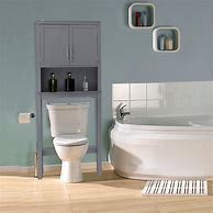 Image result for Bathroom Shelves Behind Toilet